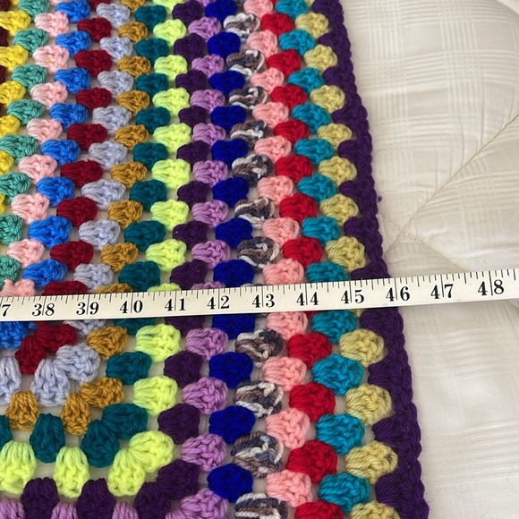 Cozy and Colorful Handmade Afghan Lap Blanket Throw - Picture 6 of 7